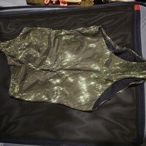 Shimmering Gold One-Piece Swimsuit